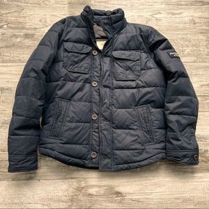 Abercrombie & Fitch Mens Navy Quilted Winter Jacket- sz L